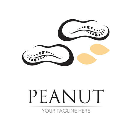 peanut logo vector illustration design templateのイラスト素材