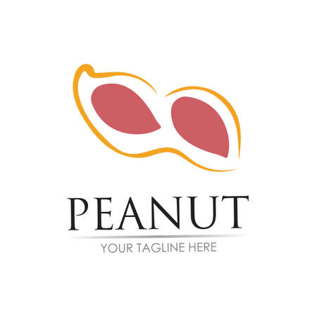 peanut logo vector illustration design templateのイラスト素材