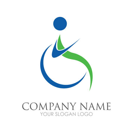 disability logo vector illustration design template - vectorのイラスト素材