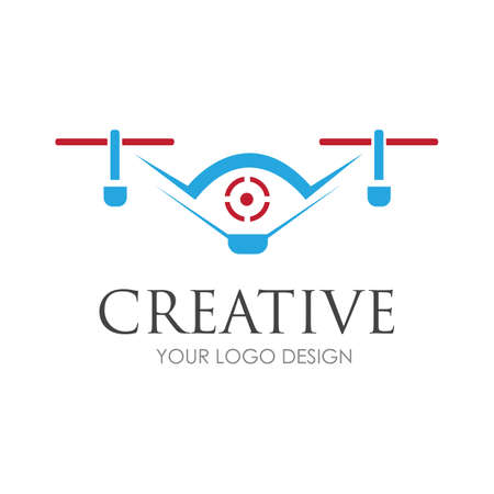 drone logo design vector illustrationのイラスト素材