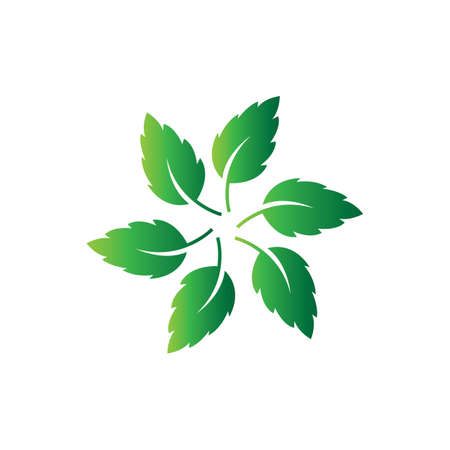 Logos of green Tree leaf ecology nature element vectorのイラスト素材