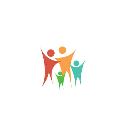 Family vector icon illustration design template,Family icon design template vector graphic illustrationのイラスト素材