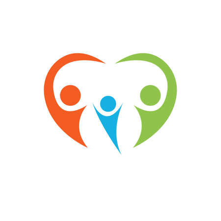 Family vector icon illustration design template,Family icon design template vector graphic illustrationのイラスト素材