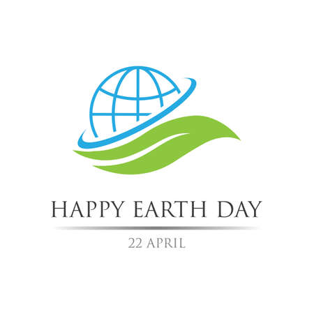 earth day logo illustration design template,happy earth day 22 aprilのイラスト素材