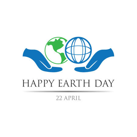earth day logo illustration design template,happy earth day 22 aprilのイラスト素材