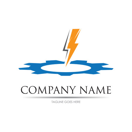 Gear power logo images illustration design templateのイラスト素材