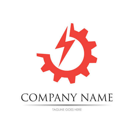 Gear power logo images illustration design templateのイラスト素材