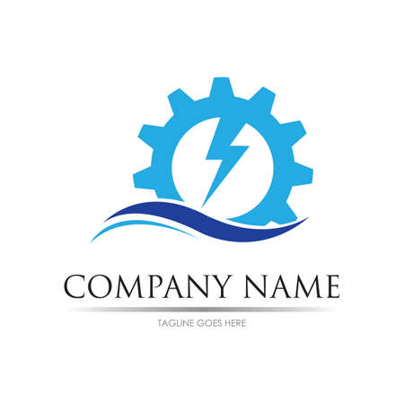 Gear power logo images illustration design templateのイラスト素材