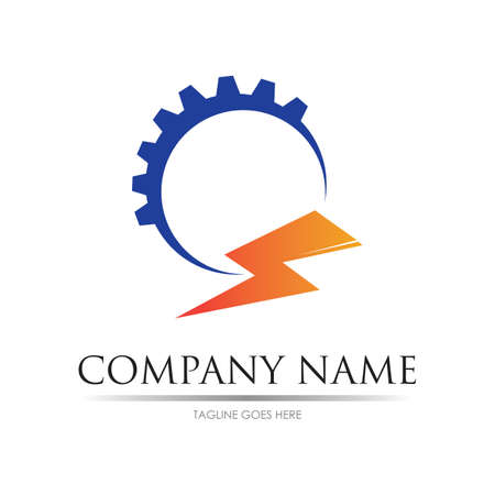 Gear power logo images illustration design templateのイラスト素材