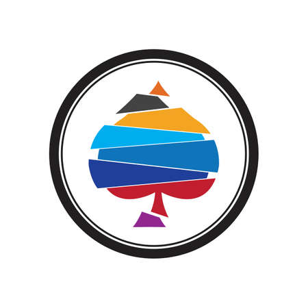 ace of spades logo vector illustration design templateのイラスト素材