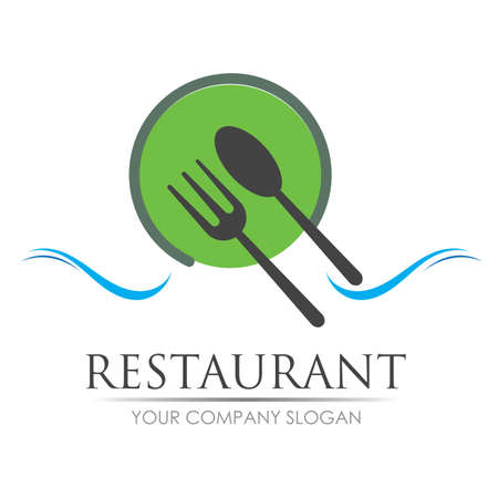 restaurant logo vector illustration design templateのイラスト素材
