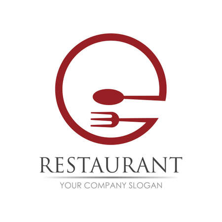restaurant logo vector illustration design templateのイラスト素材