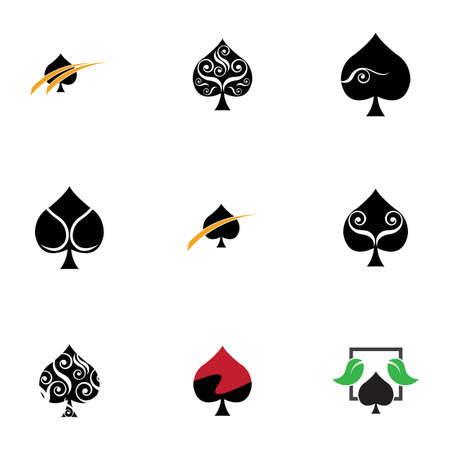 set of Ace spades logo vector illustration design templateのイラスト素材