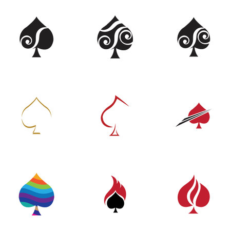 set of Ace spades logo vector illustration design templateのイラスト素材