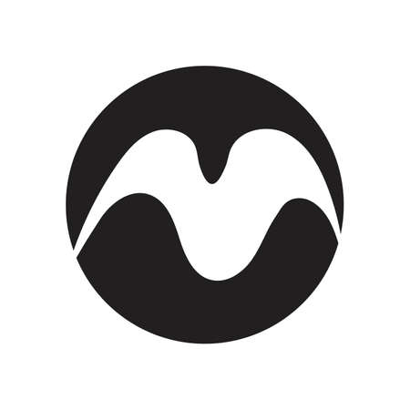 Letter M Logo Template vector icon designのイラスト素材
