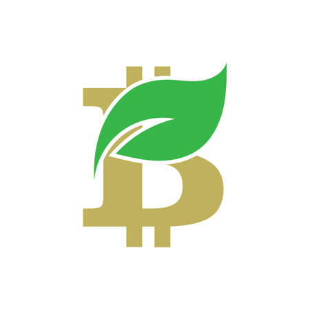 Vector illustration Bitcoin crypto currency logo designのイラスト素材