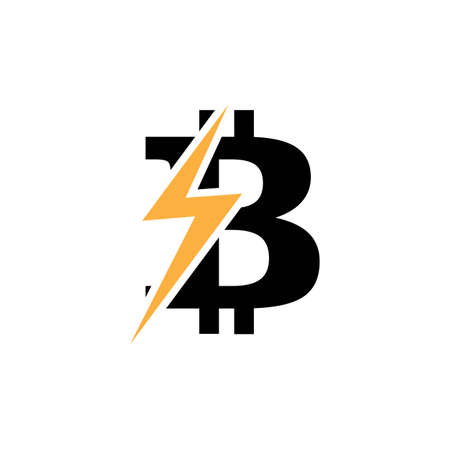 Vector illustration Bitcoin crypto currency logo designのイラスト素材