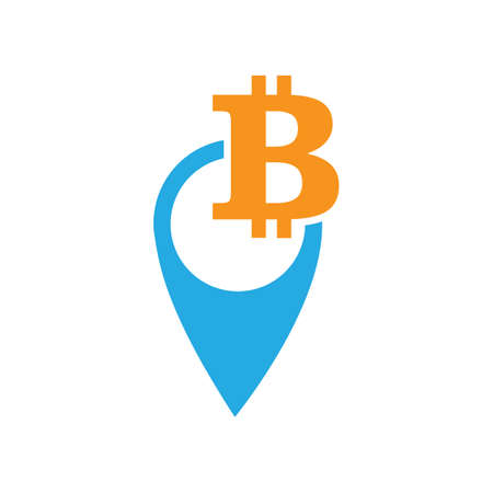 Vector illustration Bitcoin crypto currency logo designのイラスト素材