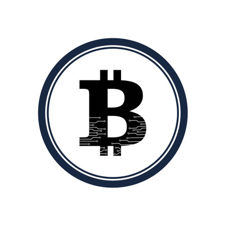 illustration Bitcoin crypto currency logo designのイラスト素材
