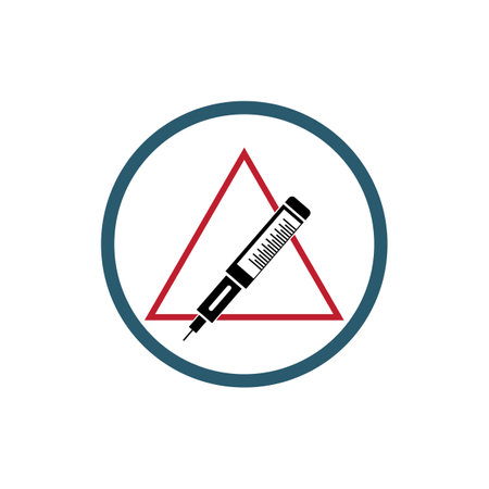 vector of insulin injection logo and symbol illustration simple design elementのイラスト素材