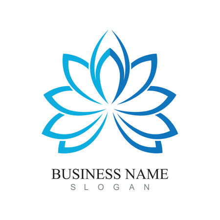 Beauty Vector lotus flowers design logo Template iconのイラスト素材