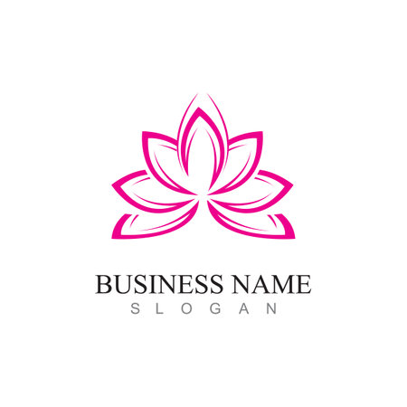 Beauty Vector lotus flowers design logo Template iconのイラスト素材