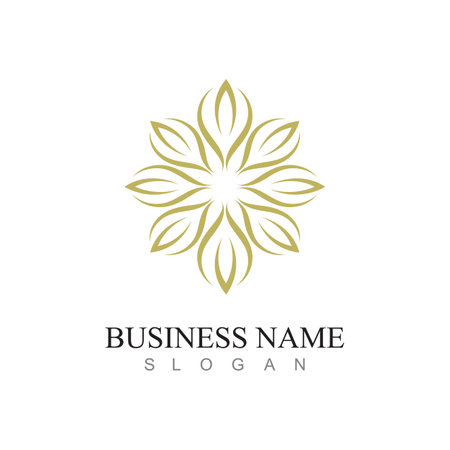 Beauty Vector lotus flowers design logo Template iconのイラスト素材
