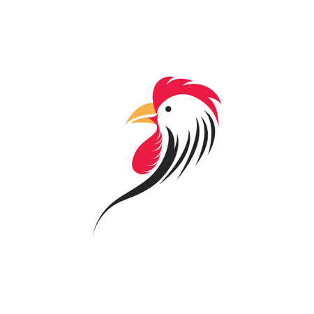Rooster logo images illustration designのイラスト素材