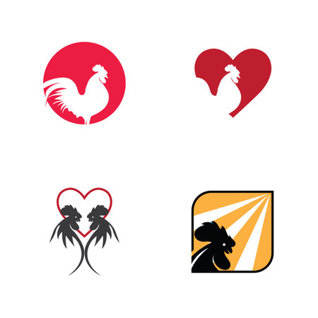 vector set of Rooster logo images illustration designのイラスト素材