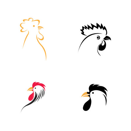 vector set of Rooster logo images illustration designのイラスト素材