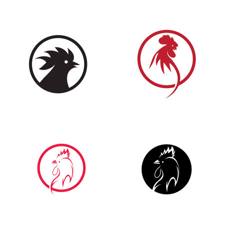 vector set of Rooster logo images illustration designのイラスト素材