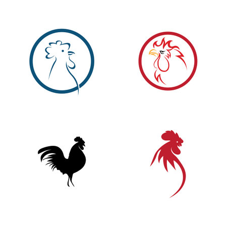vector set of Rooster logo images illustration designのイラスト素材