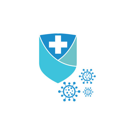 Virus protection logo images illustration designのイラスト素材