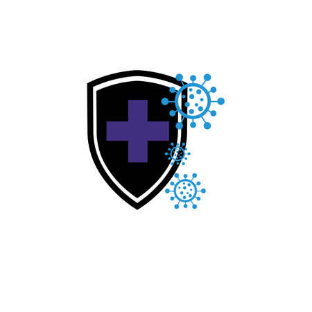 Virus protection logo images illustration designのイラスト素材