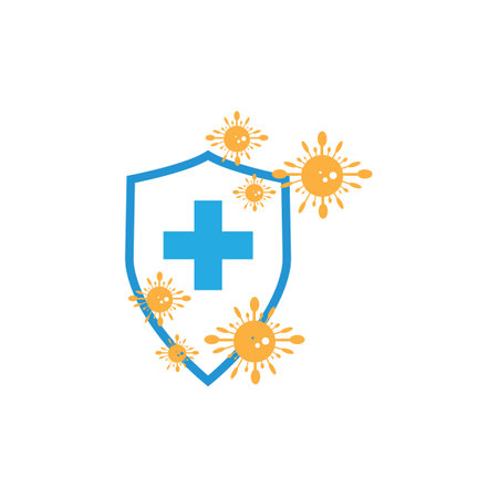 Virus protection logo images illustration designのイラスト素材