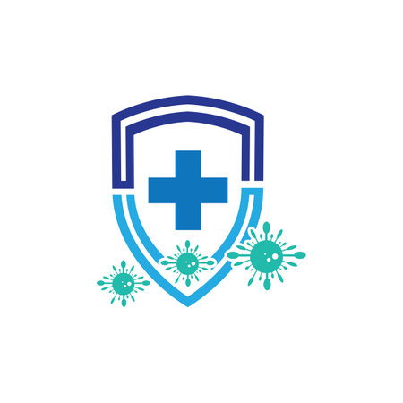Virus protection logo images illustration designのイラスト素材