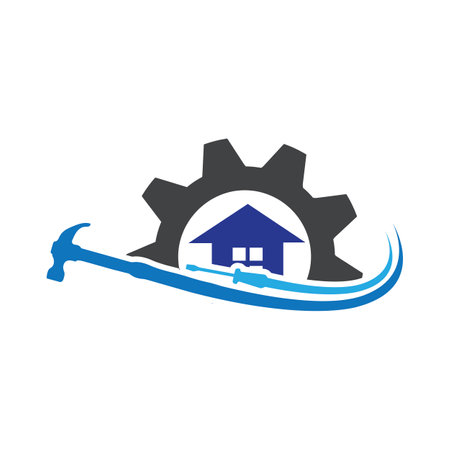 House repair logo images illustration designのイラスト素材