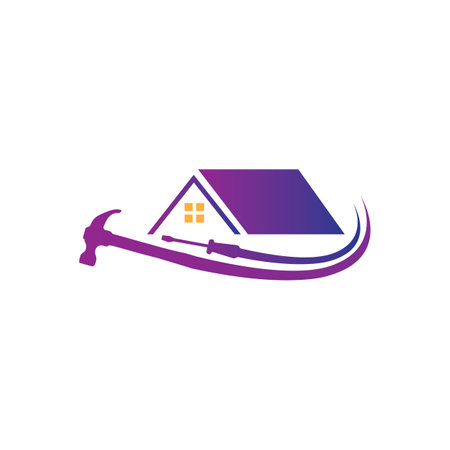 House repair logo images illustration designのイラスト素材