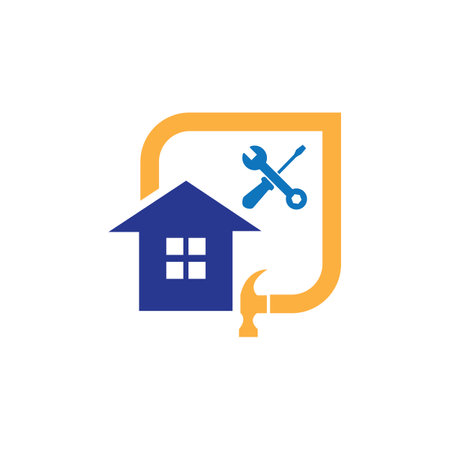 House repair logo images illustration designのイラスト素材