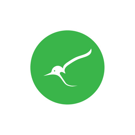 simple Bird logo and symbol vector illustration designのイラスト素材