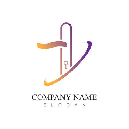 Door handle vector logo and symbol designのイラスト素材