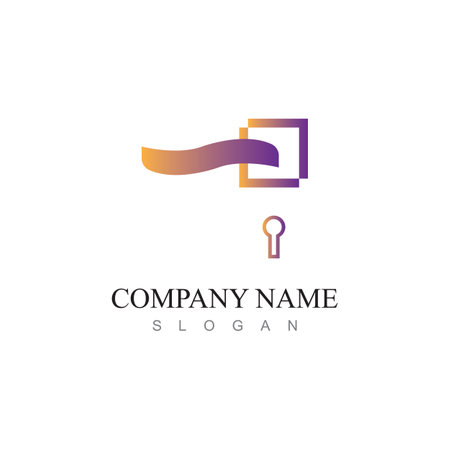 Door handle vector logo and symbol designのイラスト素材