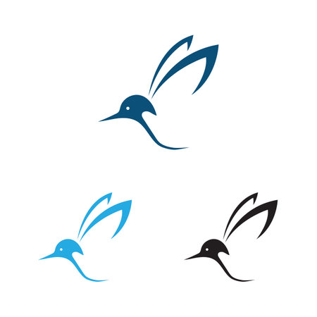 a collection of beautiful and charming bird logos on a white backgroundのイラスト素材