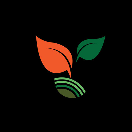 organic plants for health on black background,go greenのイラスト素材