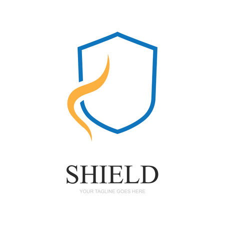 shield logo template ready to use, protect icon in black and white color, security and shield symbol
Shield logo icon design template elementのイラスト素材