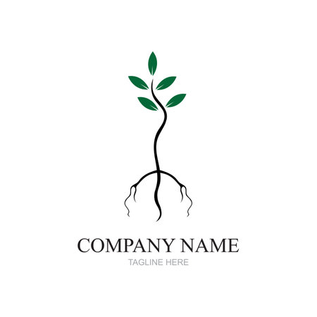 Mangrove trees and mangrove Forest Ecology Logo design vectorのイラスト素材