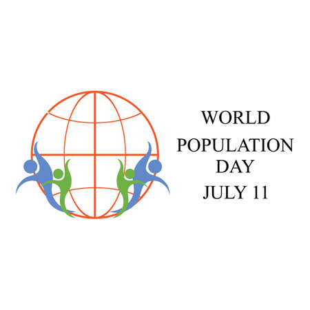 Vector illustration of World Population Day Concept, 11July. Overcrowded, overloaded, explosion of world population and starvation.の写真素材