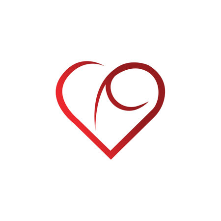 creative heart logo and symbol design vector templateのイラスト素材