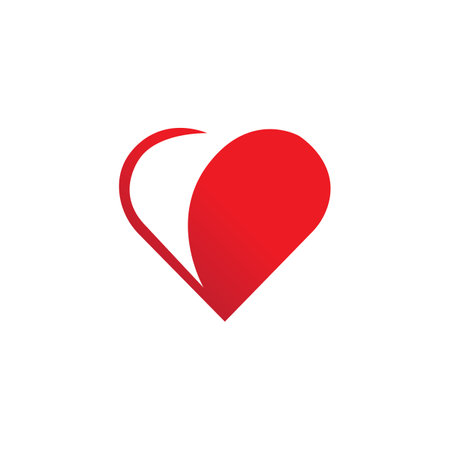 creative heart logo and symbol design vector templateのイラスト素材