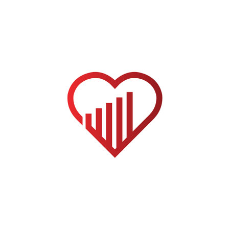 creative heart logo and symbol design vector templateのイラスト素材